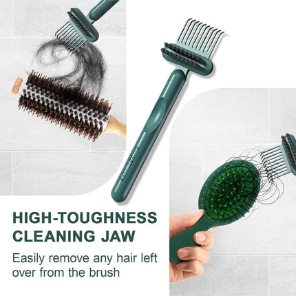 2-in-1 Hair Brush Cleaner and Remover Tool - Comb for Removing Hair and Dust, Suitable for Home and Salon Use (1 Pack)