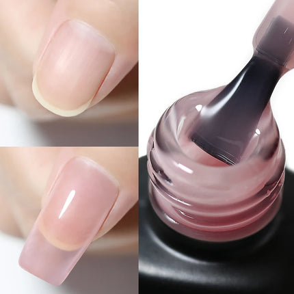 NAILCO 6Colors 15ml Hema Tpo Free Rubber Base Gel Polish Jelly Pink Clear Nail Extension Semi Permanent UV Hybrid Gel Varnish