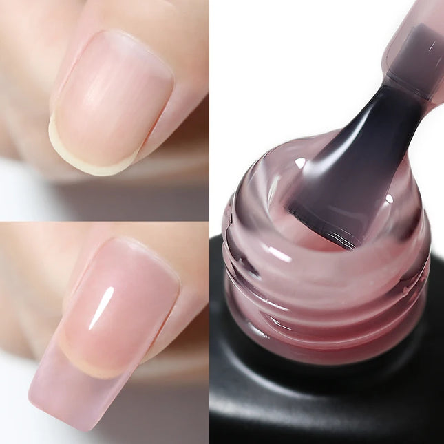 NAILCO 6Colors 15ml Hema Tpo Free Rubber Base Gel Polish Jelly Pink Clear Nail Extension Semi Permanent UV Hybrid Gel Varnish