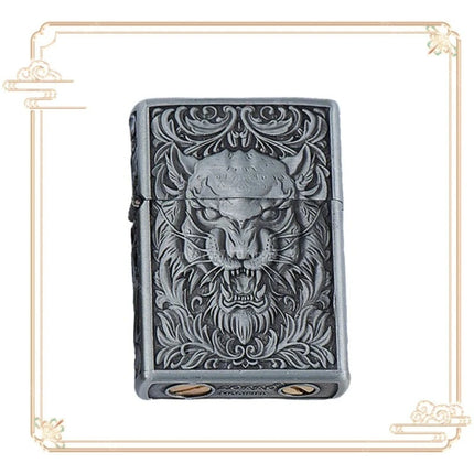 ZORRO zk series kerosine lighter, pure copper, various retro relief patterns, old-fashioned grinding wheel windproof lighter