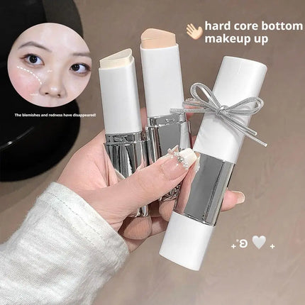 Double-Headed Foundation Stick With Brush, Moisturizing Natural Concealer Makeup,Matte Makeup Base,Rare Beauty,Long-Lasting