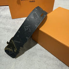 125cm / Black Flower gold buckle