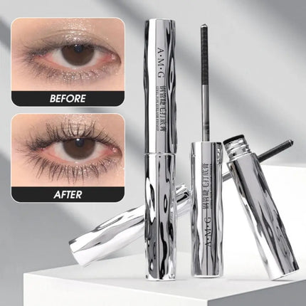 New Small Steel Tube Mascara 3D Silk Fiber Non Smudging Eyelash Primer Natural Black Long-lasting Eyelash Extension Cosmetics