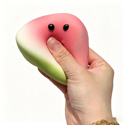 Pink Green Watermelon Squeeze Squishy Fidget Toy Soft Playful Texture Stress Relief Sensory Toy for Kids Birthday Party Favors