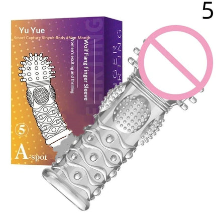 【AD】Silicone Finger Sleeve No Vibrators G Spot Orgasm Massage Clitoris Stimulator Masturbators Anal Sex Toys For Woman beginner