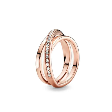 2025 Wholesale Rose Gold Color Spring Daisy Flower Ring Rings Size 6 7 8 9 For 925 Sterling Silver Jewelry