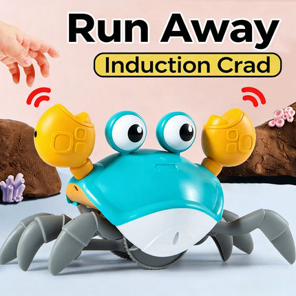 Musical Crawling Crab Toys with Obstacle Avoidance - Electronic Pet for Baby Walking Development (Battery Not Included)