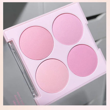 4 Colors Blush Powder Face Makeup Set Mixed Sweet Warm Colors Matte Cheek Powder Facial Beauty Cosmetic Makeup Blush