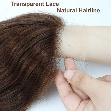 Body Wave Silk Base Lace Closure with Clips in 12x13cm Silk Top Peruvian Virgin Human Hair Topper Black Brown Hair Toupee