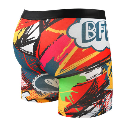 Ten-piece mixed men's graffiti pattern long boxer briefs, breathable and comfortable high-elasticity long boxer briefs, boxing