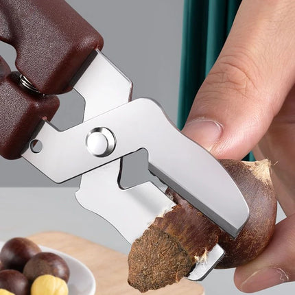 Creative Chestnut Clip Stainless Steel Walnut Clip Multi-functional Sheller Chestnut Peanut Opener Kitchen Tools Cutter Gadgets