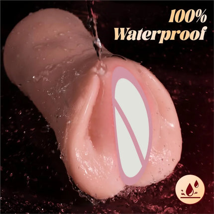 Real Vagina Masturbator Soft Silicone Rubber Sucking Vibrating Deep Throat Oral Sex Toy Artificial Pussy for Men Adult Products