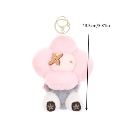 1PCS Sunflower Plush Hanging Ornament Backpack Hanging Chain Car Keychain Women's Bag Pendant