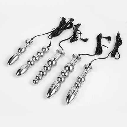 Bipolar Electric Shock Anal Plug Vaginal Butt Plug Orgasm Masturbation Adult Sex Toy Metal Electrode Buttplugs Anal Massager