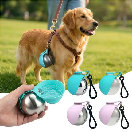 2-in-1 Dog Water Bottle with Bowl Leak Proof Lightweight Pet Travel Hydration Dispenser Portable Easy Carry Outdoor Water Cup
