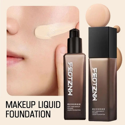 30ml Feotznw Soft Yarn Makeup Foundation Liquid Skin Care Foundation Concealer Long-Lasting Female Base Makeup Liquid Foundation