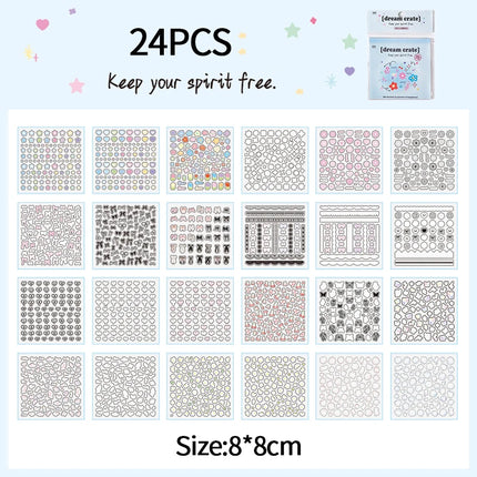 Cartoon Mini Sticker Book Tiny Pet Food Stickers Book Children Girls Nail Sticker Decor DIY Notebook Scrapbook Planner Decals