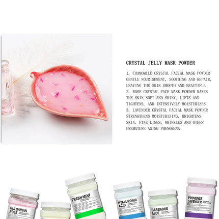 650g Enzyme Crystal Facial Mask Powder Carrot Soft Mask Powder Moisturizing Rose Petal Jelly Mask Mud Face Care Dropshipping