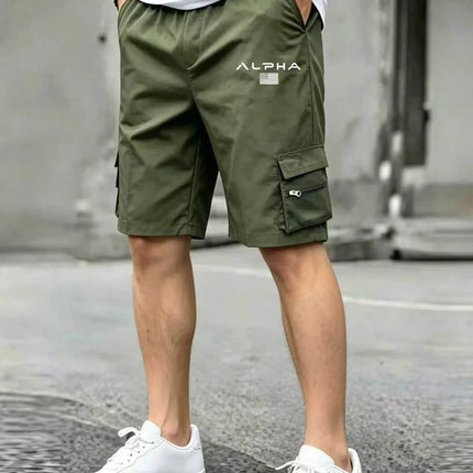 American Flag Printed Cargo Shorts Independence Day Eagle Shorts Summer Cargo Work Camping Multi-pocket Short Pants Streetwear