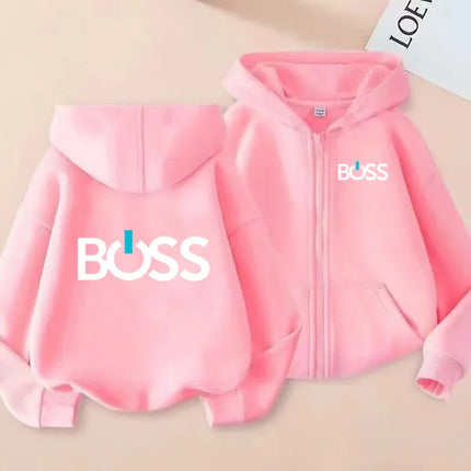 Kids Zipper Cardigan Clothes Sweatshirt for 3-12 Years Boys Girls Print Long Sleeve Top Hoodie Casual Fashion Lovely Coat