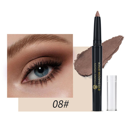 YOUNG VISION 12 Color Eyeshadow Stick Waterproof  Pearl Shimmer cream formula easy to color fine and smooth Woman makeup