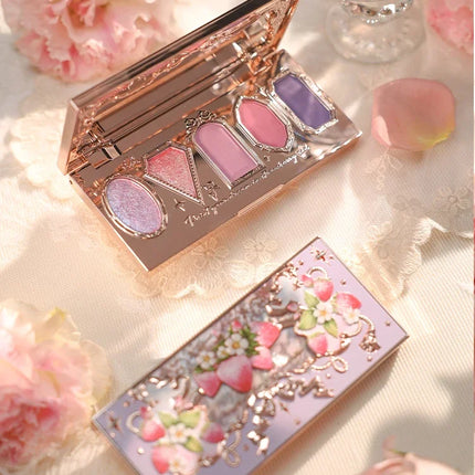 Flower Knows Violet Eye Shadow Strawberry Rococo Series Five-Color Eyeshadow Palette G01 Starmoon Strawberry 0.21OZ./6G