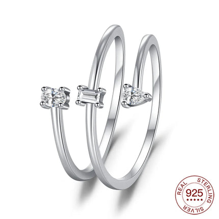 New Rings 925 Sterling Silver Ring Original Silver Pearl Ring For Women Luxury Zircon Simple Finger Ring Lover Jewelry Gifts