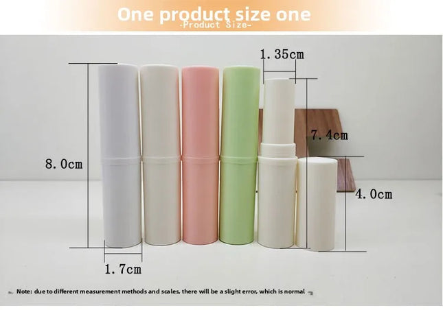 500PCS Empty lipstick tube in four colors, leak-proof twist-up lipstick container, reusable cosmetic tube for DIY solid perfume