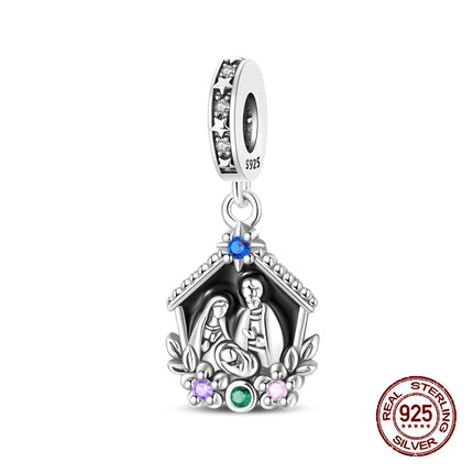 Original New 925 Sterling Silver Prayer Virgin Mary Charms Beads Fit Necklace Bracelet Accessory DIY Jewelry For Women Gift
