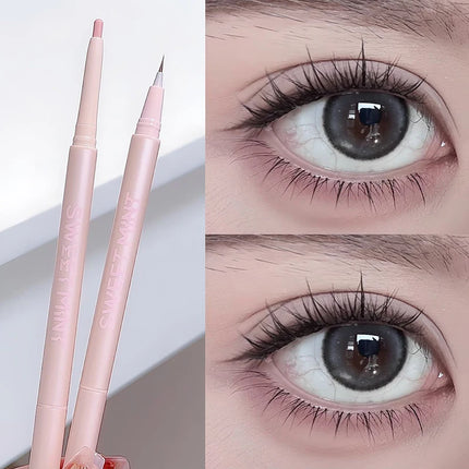 Double Head Matte Pink Lying Silkworm Pen Waterproof Lasting Brightening Glitter Natural Eyeshadow Pen Korean Makeup Cosmetic ﻿