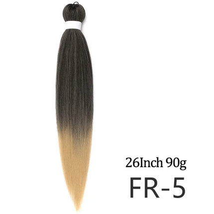 Pre-stretched long braided hair 26-inch crochet braided hair synthetic African Ombre giant Xpression braided hair