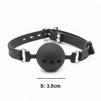 S M L Soft Safety Silicone Open Mouth Gag Ball Bdsm Bondage Slave Ball Gag Erotic Sex Toys For Woman Couples Adult Sex Games