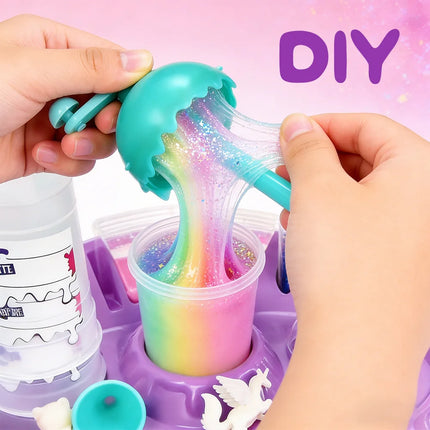 Super Dreamy Slime Set, Children's DIY Crystal Slime Toy, Magical Slime Shaker Cup, Fluffy Crystal Slime Material Pack, Slime Making Workshop Shaker Powder Version, Educational Handmade Gift, Princess Style, Girls' Favorite S