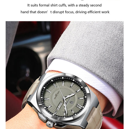 POEDAGAR High Quality Fashion Men's Wristwatch Waterproof Luminous Date Week Business Quartz Men's Watches Leather Men Watch Reloj
