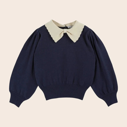 Autumn Winter New Fashionable Casual Floral Jumpsuit Girls' Corduroy Dress Pullover Knitted Sweater Children's Clothing Set