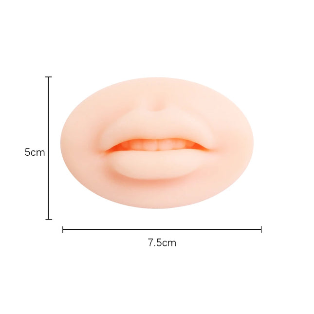 1pc Microblading Reusable 3D Silicone Lip Skin Practice European Solid For PMU Beginner Training Tattoo Permanent Makeup