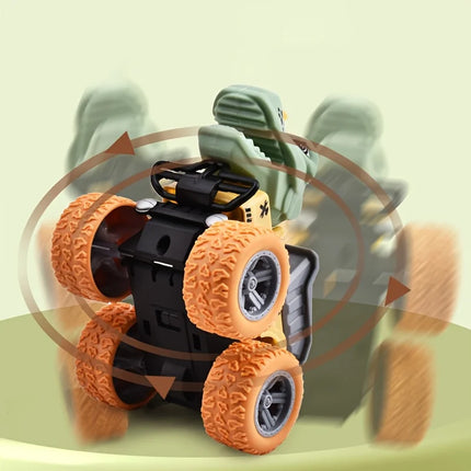 Creative Dinosaur Power Inertia Toy Car Toy Set [Minor Defects, Scratches; Product Styles, Stripes, Printed Styles are Random