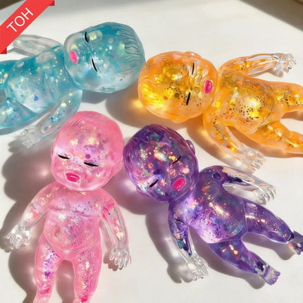 New Arrival Natasha Maltose Squishy, Glitter Shiny Soft Stress Relief Toy, Cute Stretchable Slow Rising Fidget Toy, Anxiety Reli