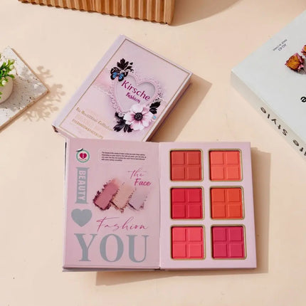 5-Layer Folding Eyeshadow Palette Book Shaped Portable Eye Shadow Palette Easy Apply Long-Lasting Makeup Palette Book Blush