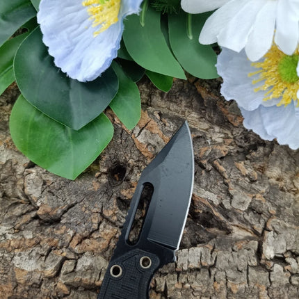Ideal Gift for Men Mini Outdoor Straight Knife EDC Wilderness Hiking Fishing Multi-functional Gear with K Sheath Portable Practical Knife