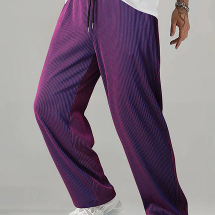 New Men's Casual Pants - Anti-Wrinkle, Non-Stretch, Breathable, Elastic, Stain-Resistant Straight-Leg Pants, Hip-Hop Streetwear