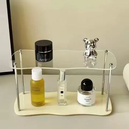 2-3Layers Acrylic Desktop Storage Rack Water Cup Perfume Bathroom Table Top Cosmetics Storage Jewelry Display Frame Organizer