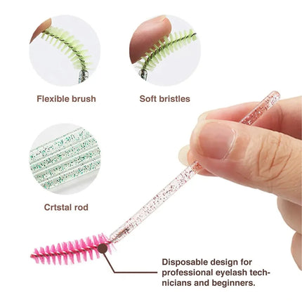 Wholesale Eyelash Brush Mascara Wands Wholesale Spoolies Eyebrow Lash Cleaning Brushes Applicator Makeup Tools 50/1000/2000pcs