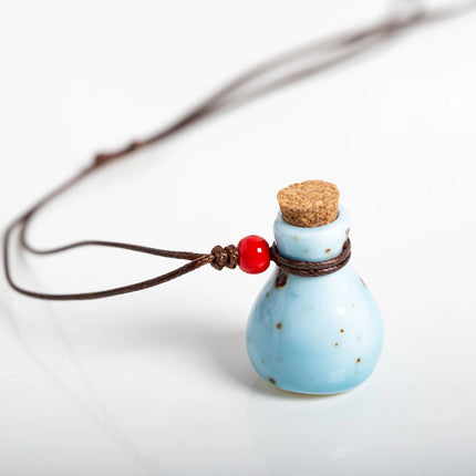 Ceramic bottle Necklaces Pendants Wholesale For Women Ladies Gift Necklace Retro Accessory Jewelry #Z600