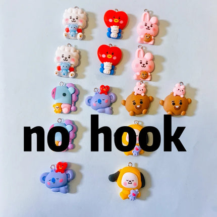 10PCs Cute Animal Cartoon Koala Resin Charms for jewelry making Pendant Small Character Mum Gifts Earring Necklace Accessories