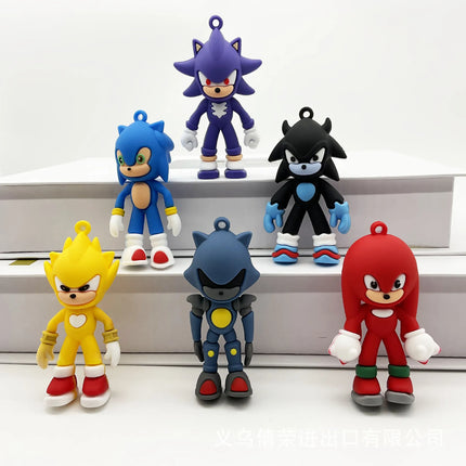 Sonic Keychain PVC Charm - Cute Car Bag Decoration Gift / Sonic Keychain PVC - Car Bag Decoration Gift