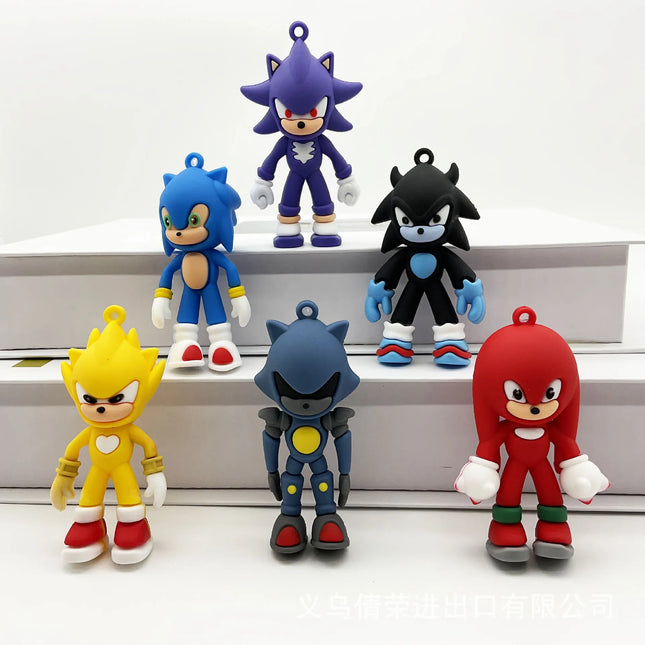 Sonic Keychain PVC Charm - Cute Car Bag Decoration Gift / Sonic Keychain PVC - Car Bag Decoration Gift