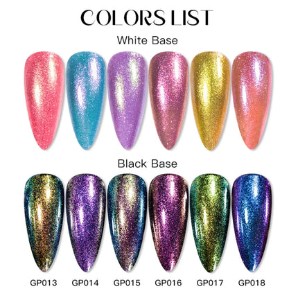 2pcs Chameleon Nail Polish Kit 8ml Natural Dry Saving Time Long Lasting Glitter Nail Art Polish For Manicure DIY Nail Supplies