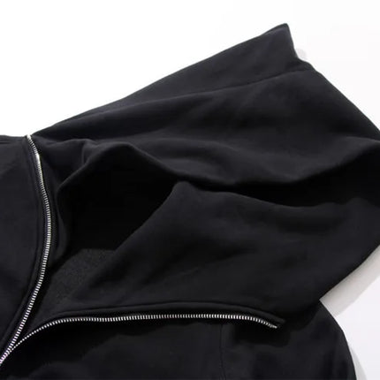 New Hoodies Men zipper Cardigan harajuku black sweatshirts hip hop swag style skateboard streetwear Cloak Hooded jacket coat