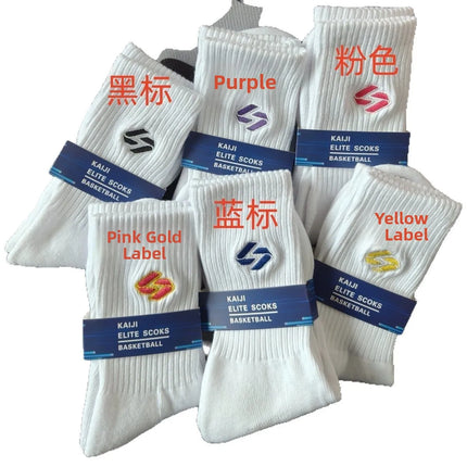 New Lakers Player Doncic Towel Bottom Socks Men's Sport Socks Quick Dry Anti-Slip Sweat Absorbent Mid-Calf Basketball Socks